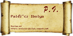 Palócz Ibolya névjegykártya